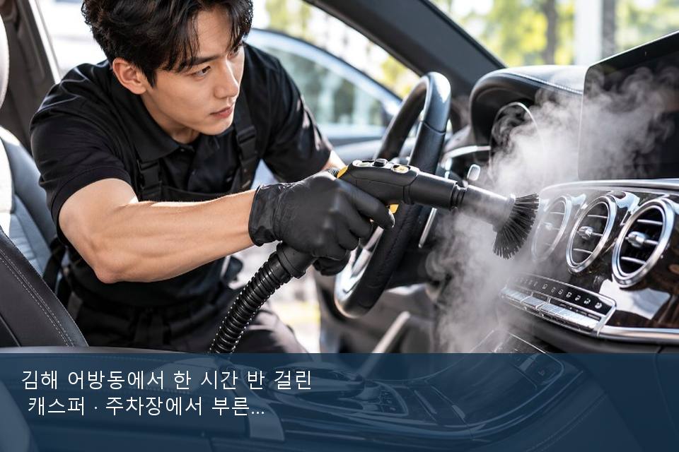 김해 어방동에서 한 시간 반 걸린 캐스퍼 · 주차장에서 부른 날